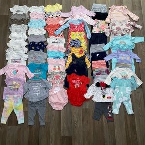Newborn girl bundle (55 items in total)